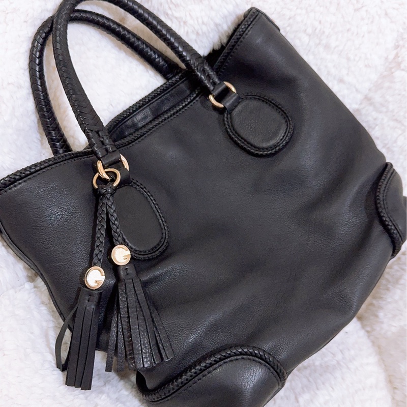全新 Gucci 流蘇托特包（黑色）-40