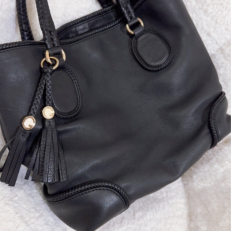 全新 Gucci 流蘇托特包（黑色）-44