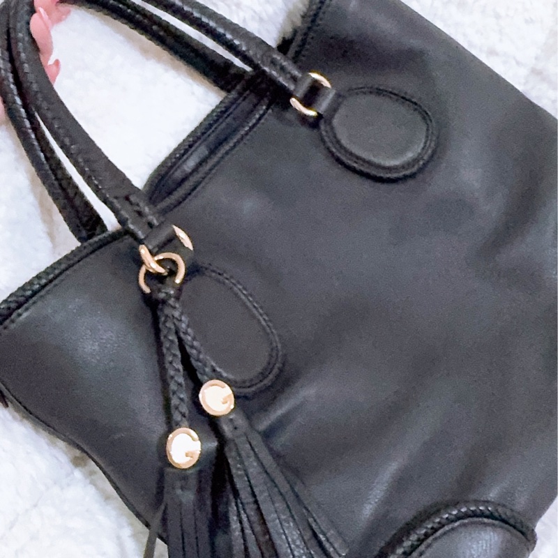 全新 Gucci 流蘇托特包（黑色）-45