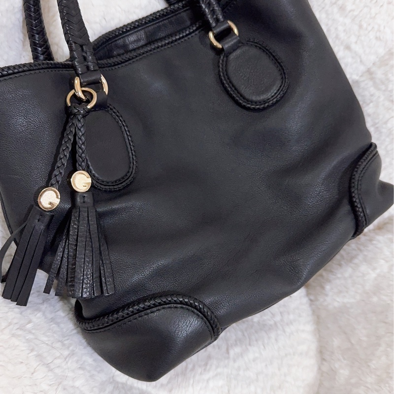 全新 Gucci 流蘇托特包（黑色）-46