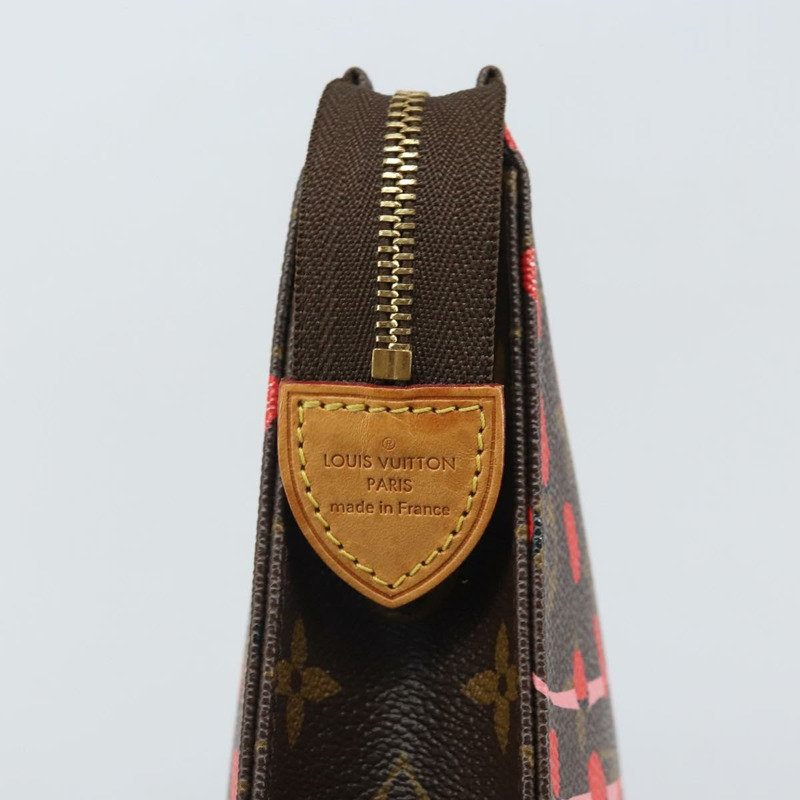 【日本直送】路易威登 Monogram Jungle Dot Poche Toilette 26 手拿包 紅色 LV 正品 169734M-7