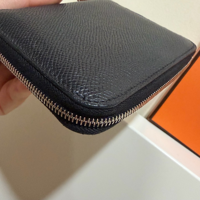 Hermes 愛馬仕 自由之城 狗來富 絲巾短夾 黑-13
