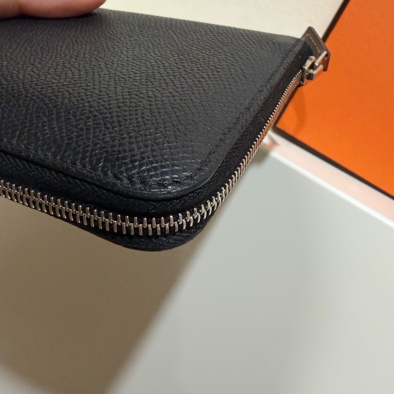 Hermes 愛馬仕 自由之城 狗來富 絲巾短夾 黑-14