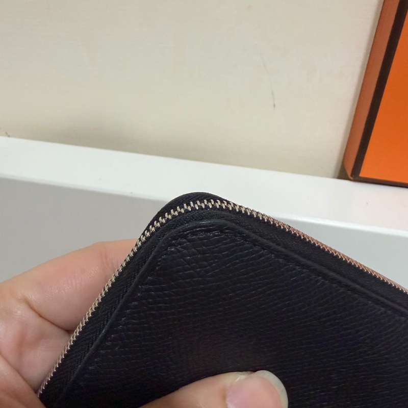 Hermes 愛馬仕 自由之城 狗來富 絲巾短夾 黑-16