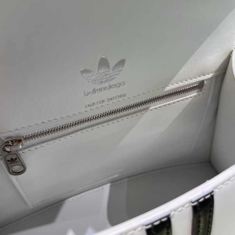 ⏰限時特賣價🌺Balenciaga x adidas 593546 小款 Hourglass S 小牛皮沙漏包  白色-10