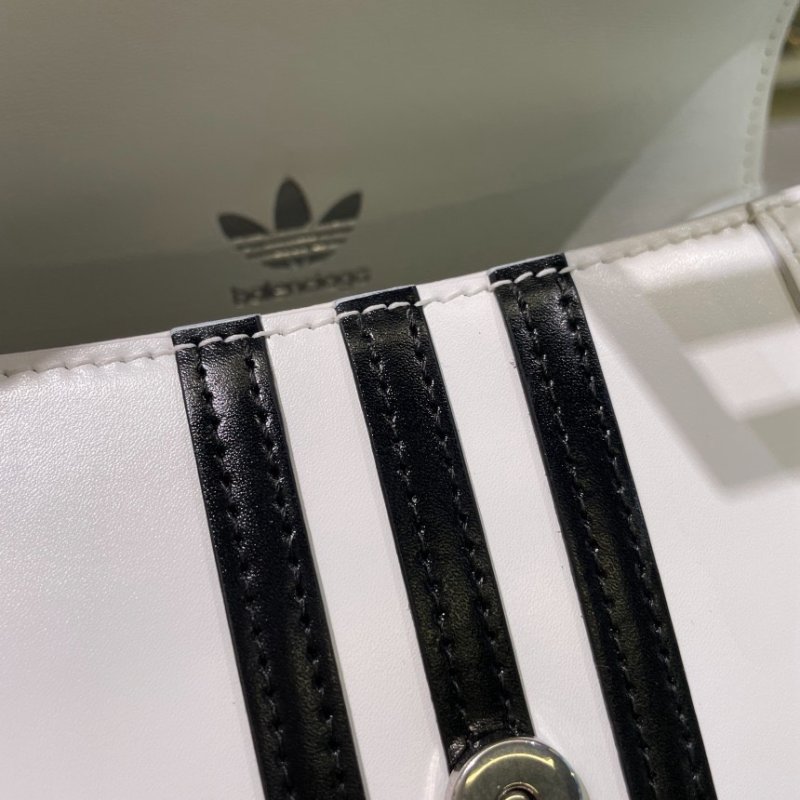 ⏰限時特賣價🌺Balenciaga x adidas 593546 小款 Hourglass S 小牛皮沙漏包  白色-11