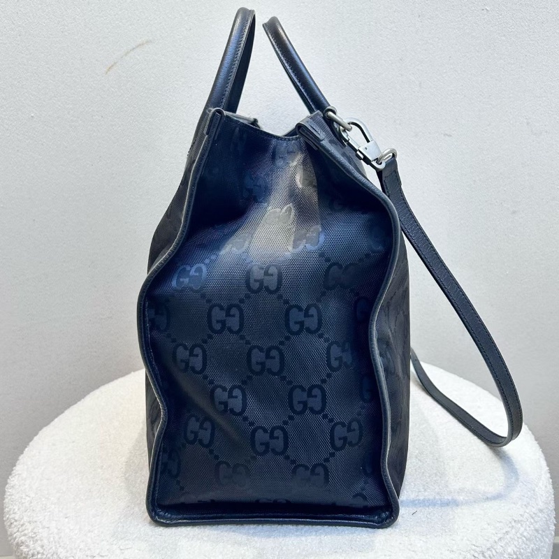GUCCI  Off The Grid 老花Logo皮革徽標大容量 尼龍托特包購物袋斜背手提包 43*18.5*34 98新配件塵袋-3