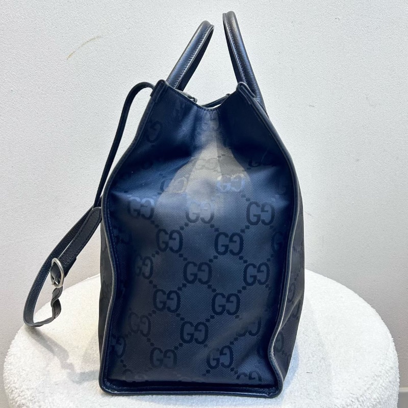 GUCCI  Off The Grid 老花Logo皮革徽標大容量 尼龍托特包購物袋斜背手提包 43*18.5*34 98新配件塵袋-5