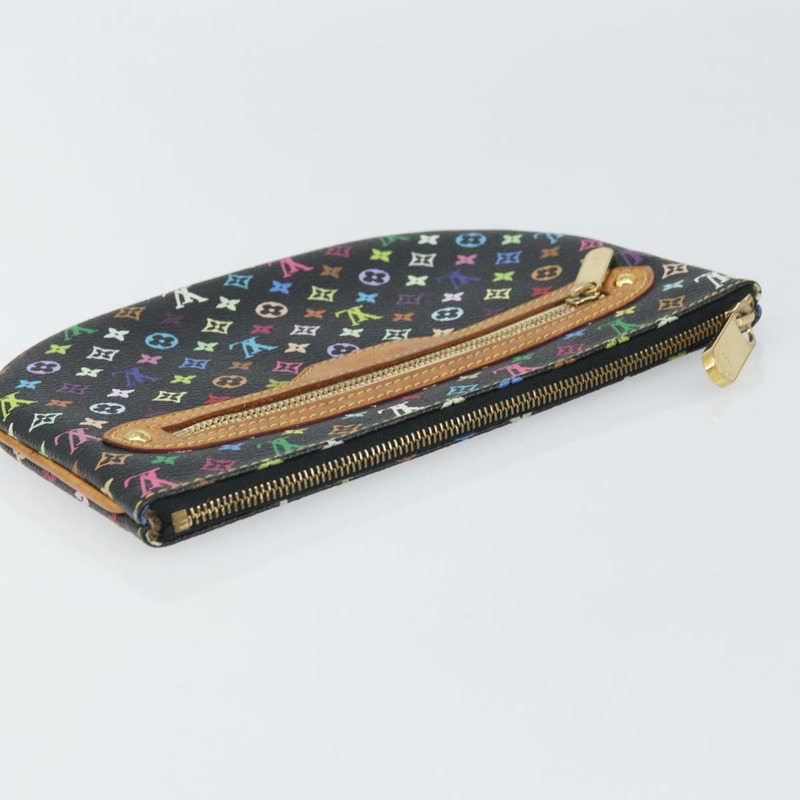 【日本直送】路易威登 Monogram Multicolor Pochette GM 手拿包 黑色 M60027 LV Auth 171588-4