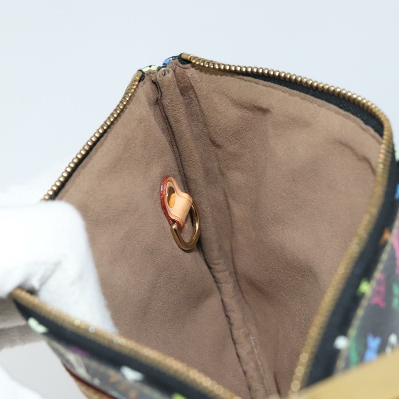 【日本直送】路易威登 Monogram Multicolor Pochette GM 手拿包 黑色 M60027 LV Auth 171588-10