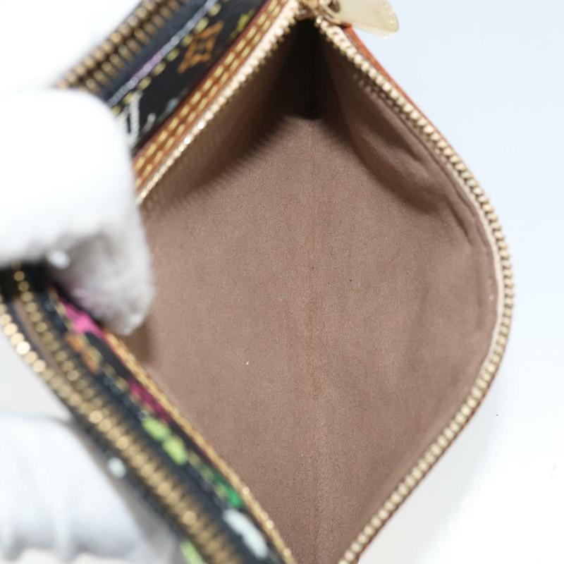 【日本直送】路易威登 Monogram Multicolor Pochette GM 手拿包 黑色 M60027 LV Auth 171588-18