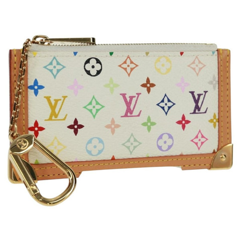 路易威登 (LOUIS VUITTON) 多色 Pochette Cles 零錢包 白色 M92655 正品 BA10525SAV