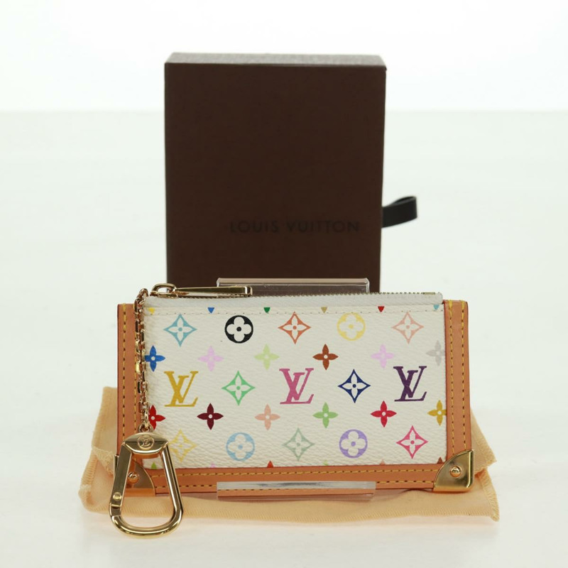 【日本直送】路易威登 (LOUIS VUITTON) 多色 Pochette Cles 零錢包 白色 M92655 正品 BA10525SAV-11