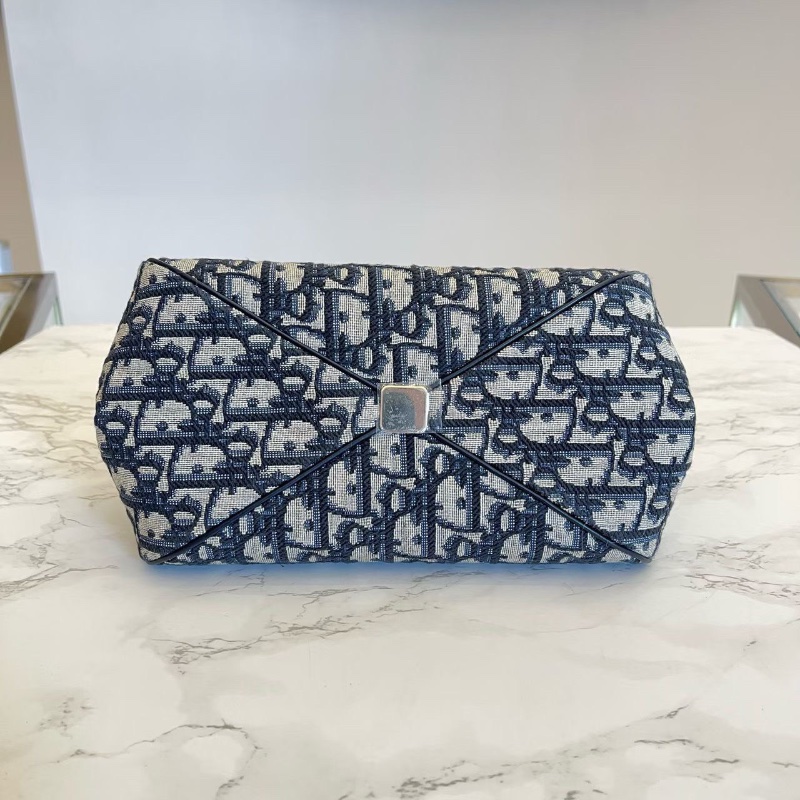 DIOR Key 金扣 Oblique老花刺繡光面牛皮革腋下包肩背包手提包 22*12*12.5 全新配件塵袋盒子-6