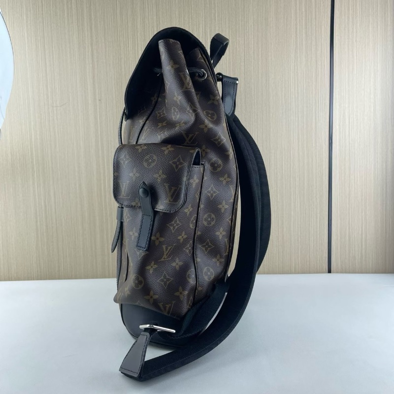 LV Christopher 老花 後背包登山包 小號 芯片款34*44*12 98新配件塵袋-7