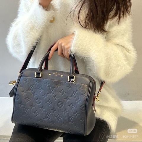 LV 全皮 午夜藍 Speedy25 25*18*15  98新配件塵袋盒子