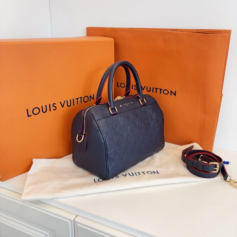 LV 全皮 午夜藍 Speedy25 25*18*15  98新配件塵袋盒子-3