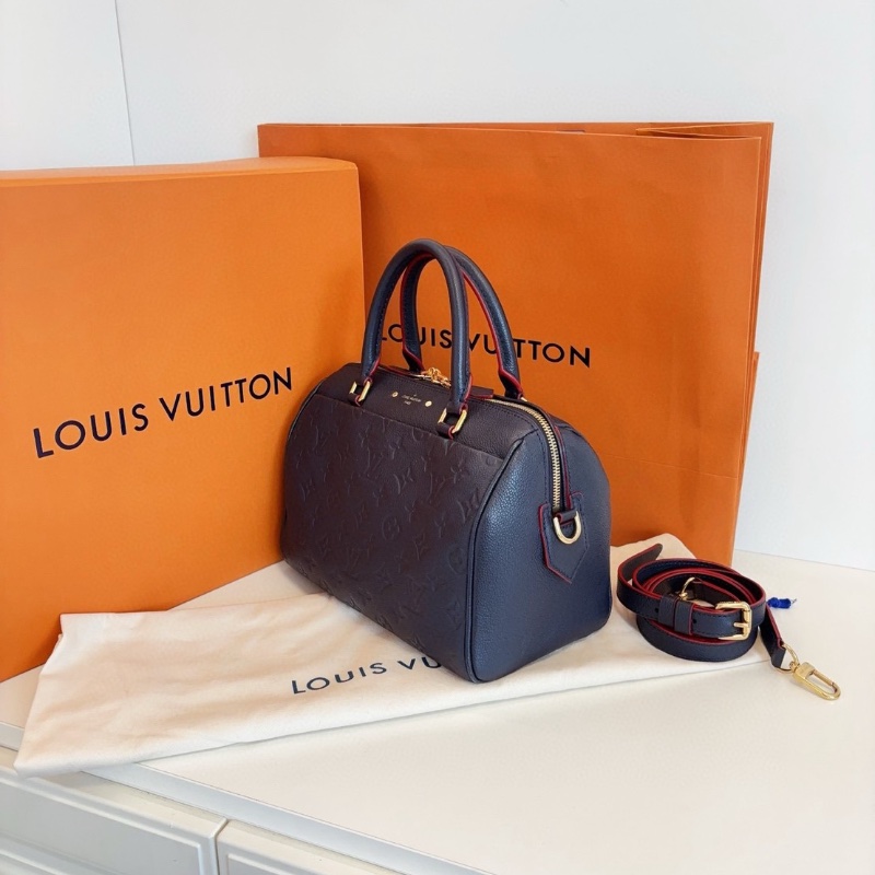 LV 全皮 午夜藍 Speedy25 25*18*15  98新配件塵袋盒子-4