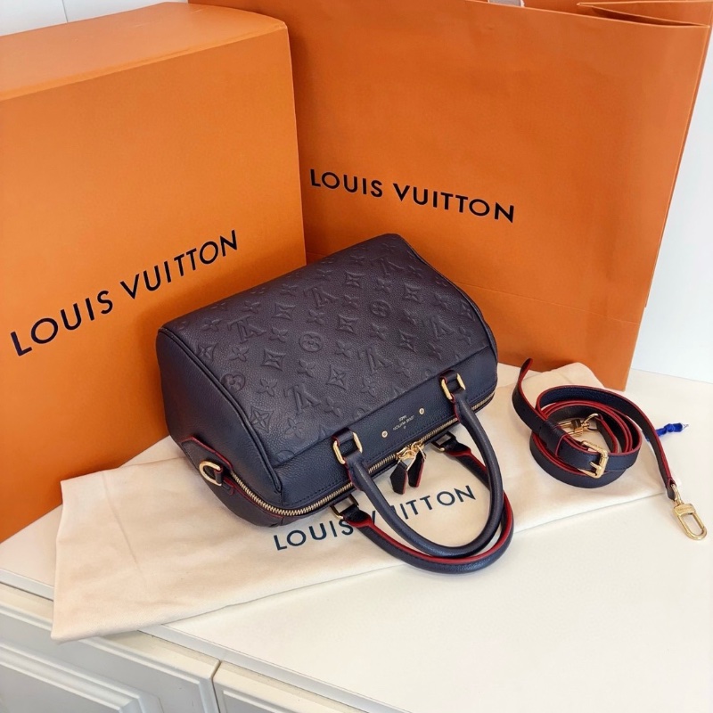 LV 全皮 午夜藍 Speedy25 25*18*15  98新配件塵袋盒子-5