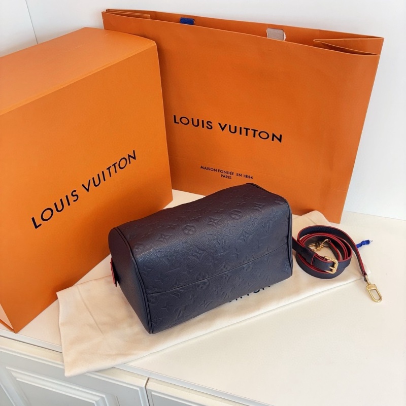 LV 全皮 午夜藍 Speedy25 25*18*15  98新配件塵袋盒子-6