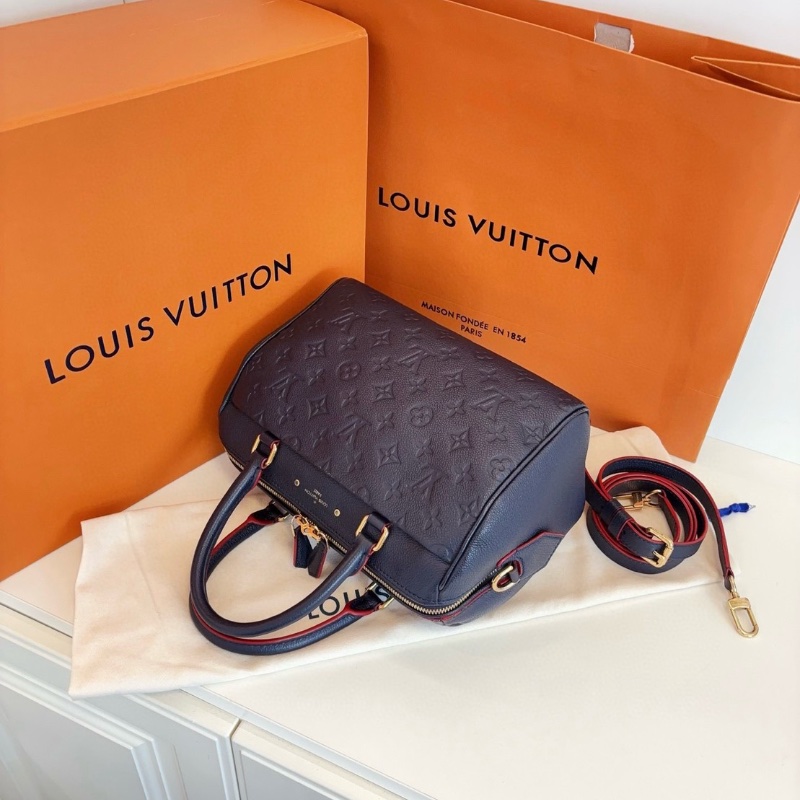 LV 全皮 午夜藍 Speedy25 25*18*15  98新配件塵袋盒子-7