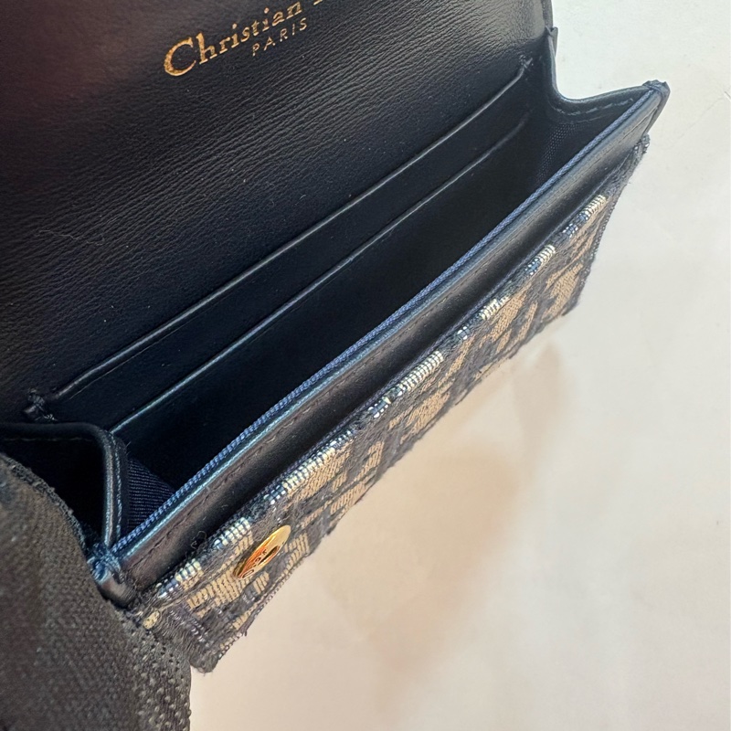 Christian Dior 藍OBLIQUE SADDLE卡包-6