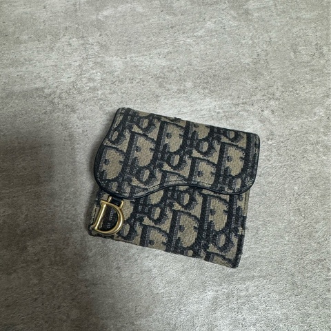 正品 Chanel 緹花布經典短夾
