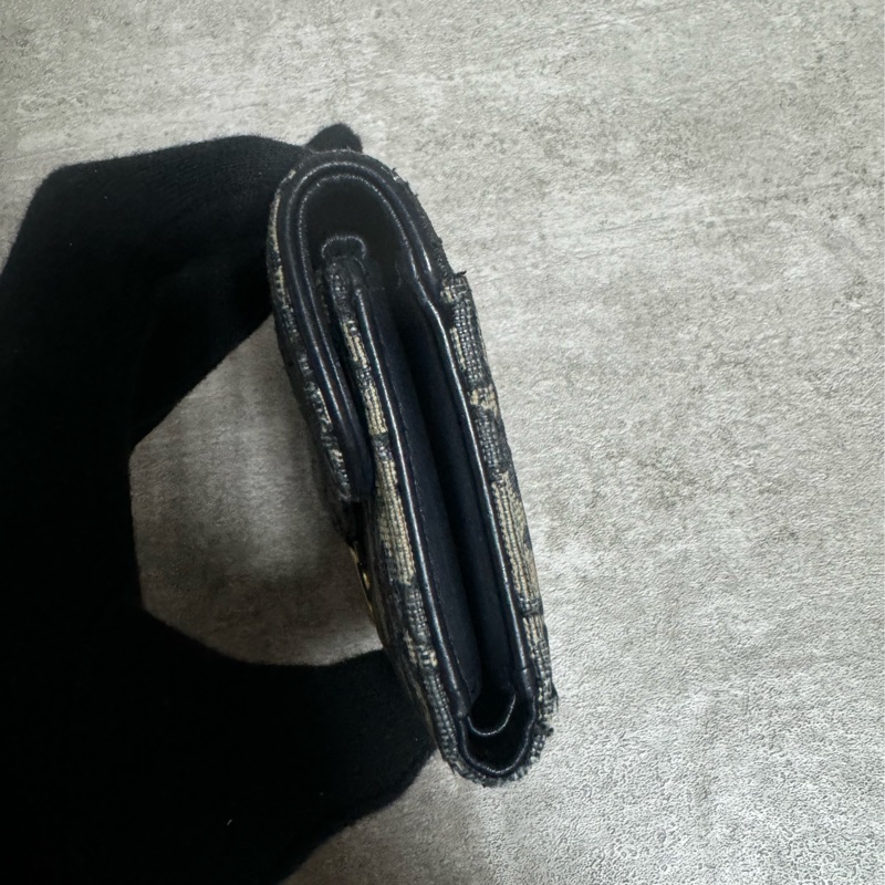 正品 Chanel 緹花布經典短夾-3