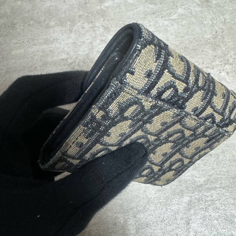 正品 Chanel 緹花布經典短夾-4