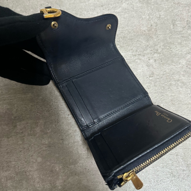 正品 Chanel 緹花布經典短夾-5