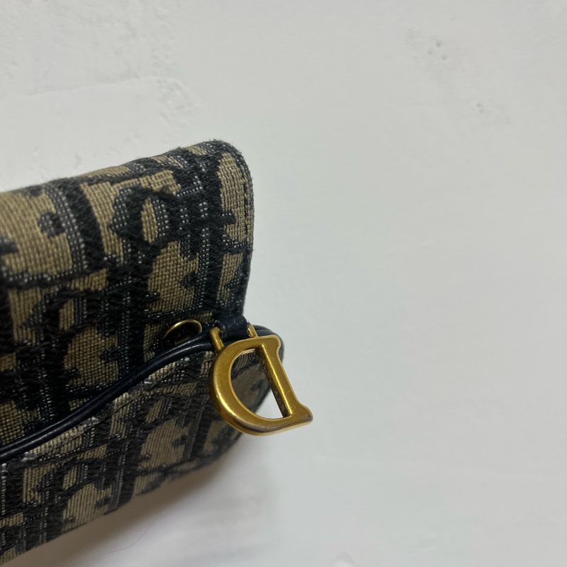 正品 Dior 緹花布經典短夾-11