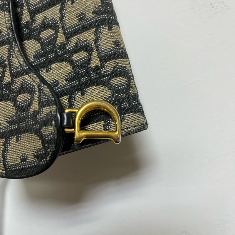 正品 Dior 緹花布經典短夾-12
