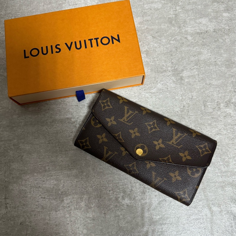 正品Lv M60531經典Sarah老花長夾-0