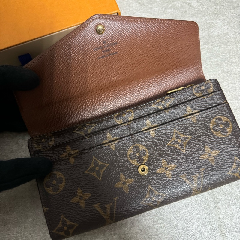 正品Lv M60531經典Sarah老花長夾-2
