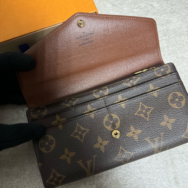 正品Lv M60531經典Sarah老花長夾-3