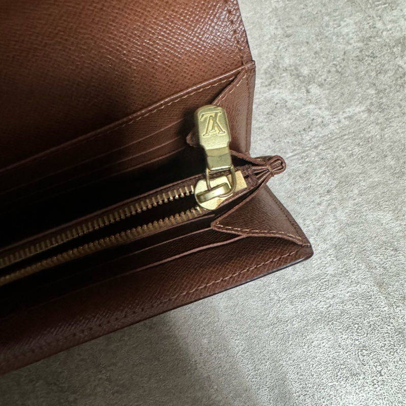 正品Lv M60531經典Sarah老花長夾-5