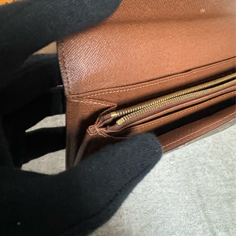 正品Lv M60531經典Sarah老花長夾-7