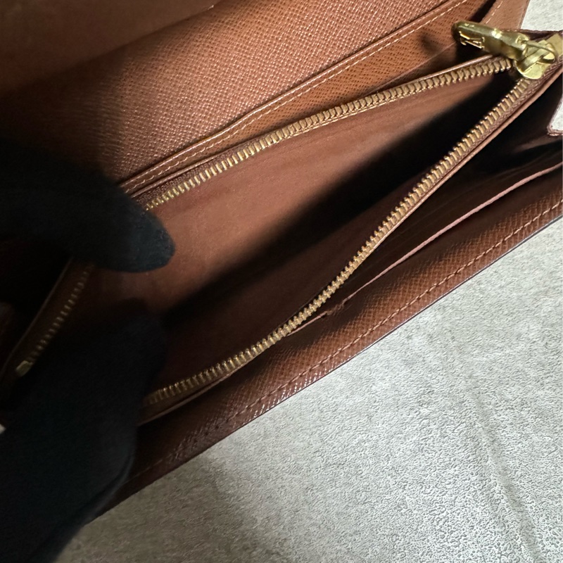 正品Lv M60531經典Sarah老花長夾-9