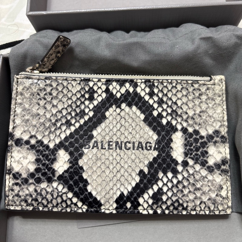 Balenciaga 巴黎世家 蛇紋 卡夾 零錢包  皮包 皮夾全新全配-6