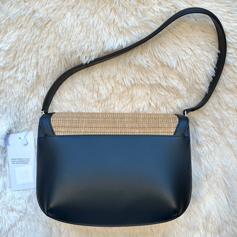 A.P.C. Sarah 肩背包 織品皮革拼接-1