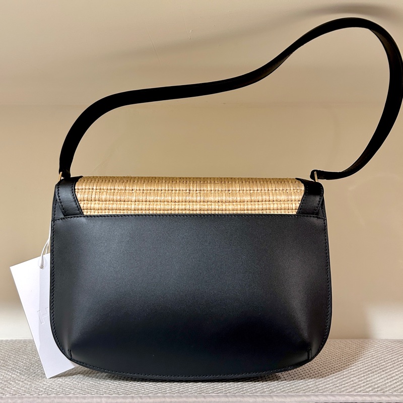 A.P.C. Sarah 肩背包 織品皮革拼接-7