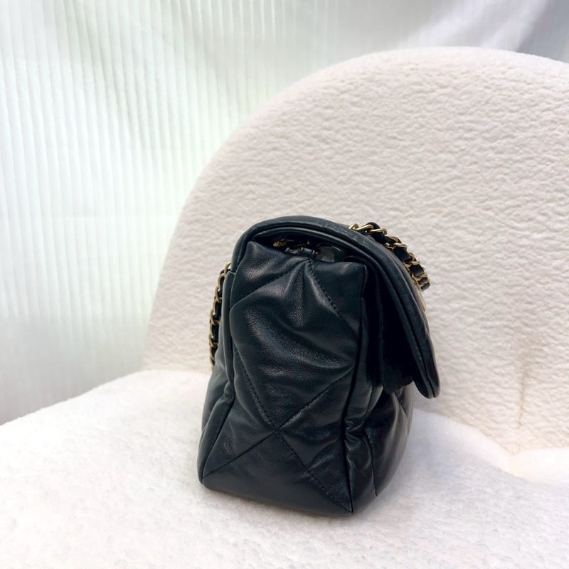 新款25K香奈兒FLAPBAG Chanel 黑金羊皮豆腐斜背包AS5737-6