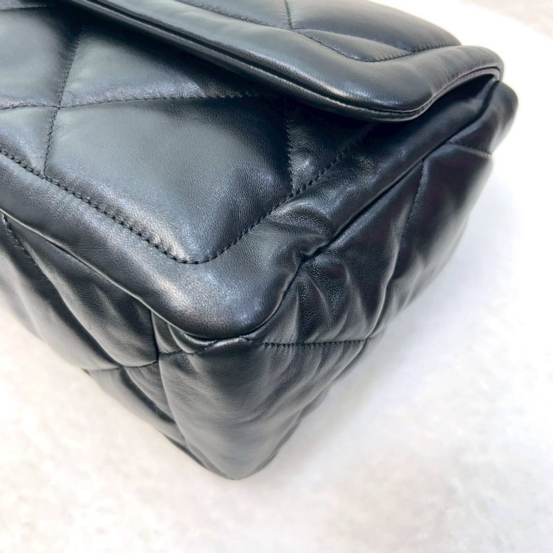 新款25K香奈兒FLAPBAG Chanel 黑金羊皮豆腐斜背包AS5737-11