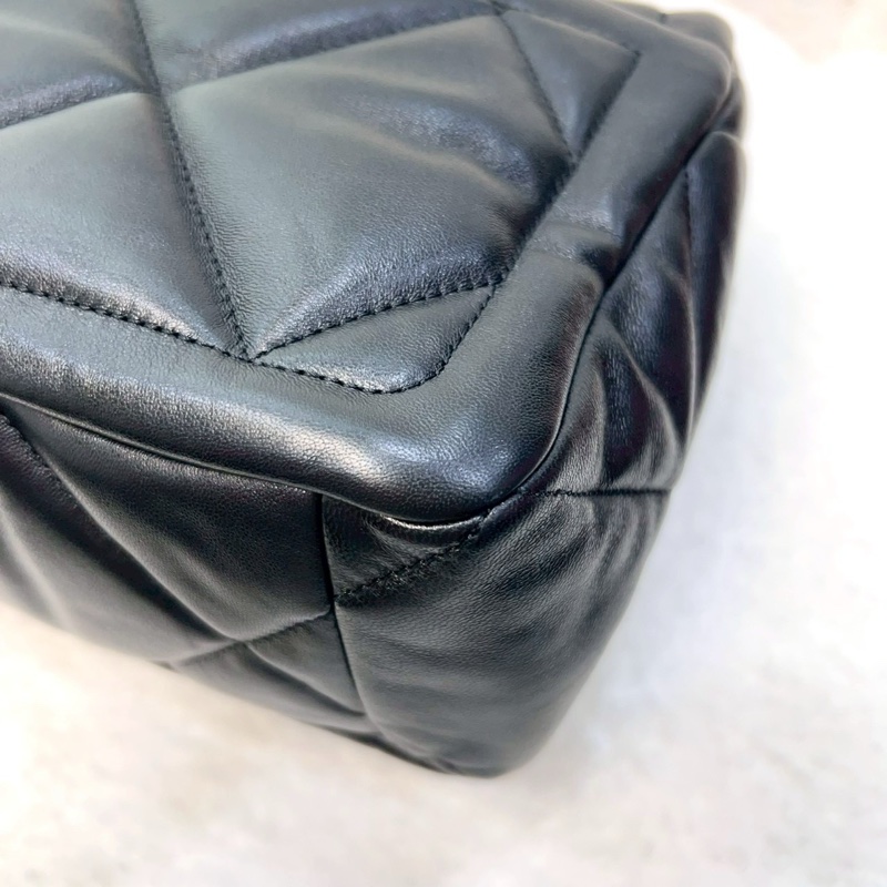 新款25K香奈兒FLAPBAG Chanel 黑金羊皮豆腐斜背包AS5737-13