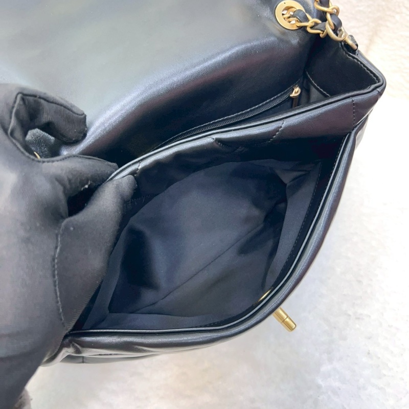 新款25K香奈兒FLAPBAG Chanel 黑金羊皮豆腐斜背包AS5737-15