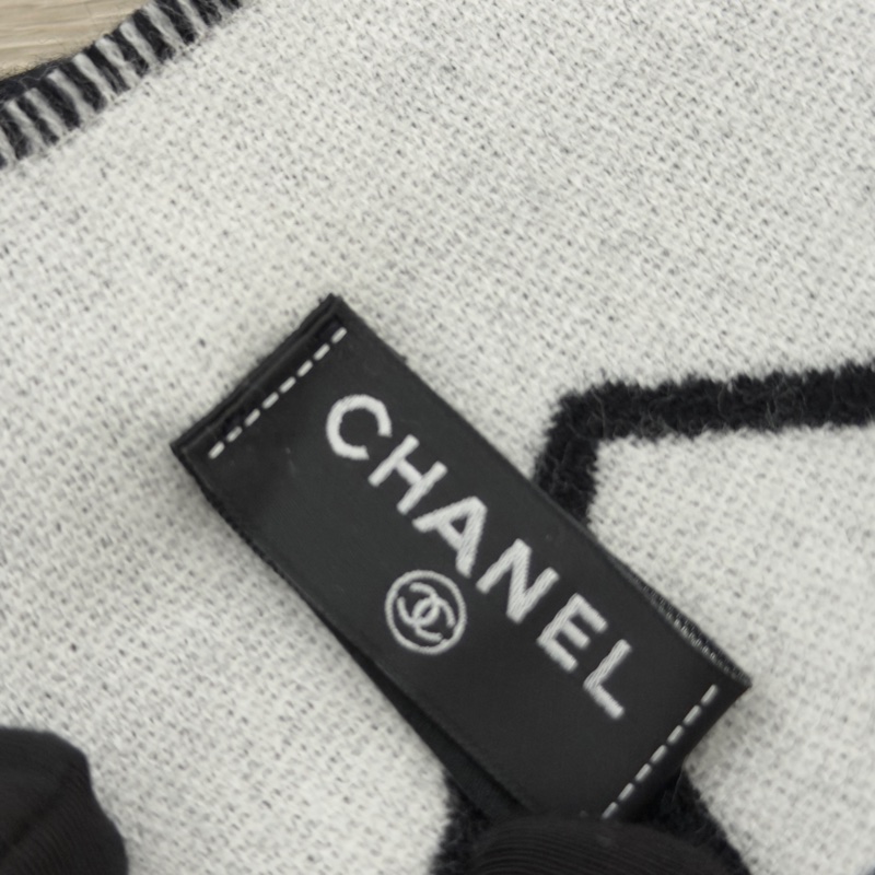 Chanel 26p 爆款經典菱格圍巾🧣 全新全配 黑色-29