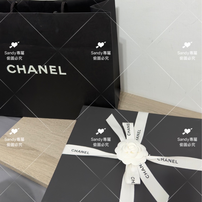 附盒子 Chanel 26p 爆款經典菱格圍巾🧣 全新全配 黑色-24