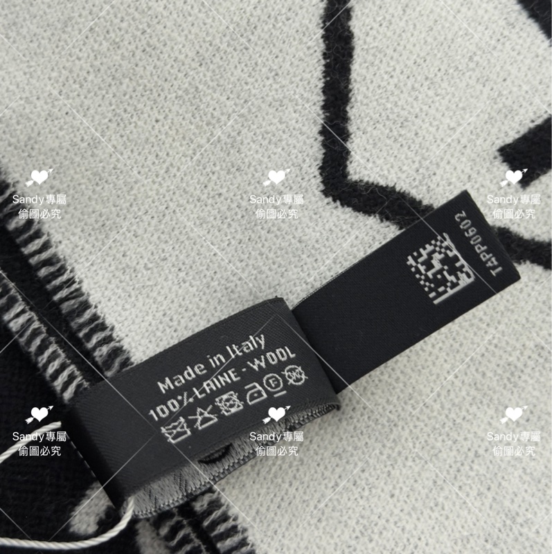 附盒子 Chanel 26p 爆款經典菱格圍巾🧣 全新全配 黑色-26