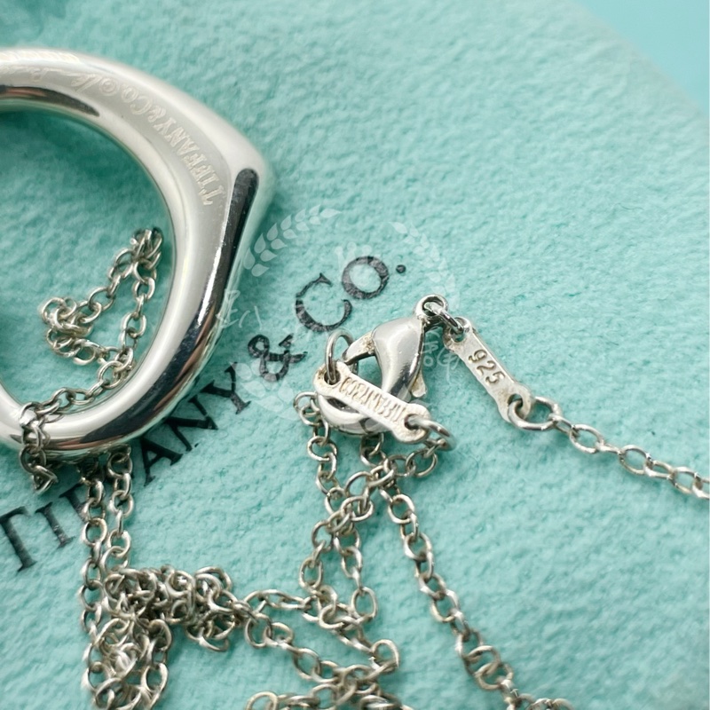 ~~趴趴小舖~~極新正品Tiffany &Co Elsa Peretti Open Heart(M號)愛心項鍊2602231710-10