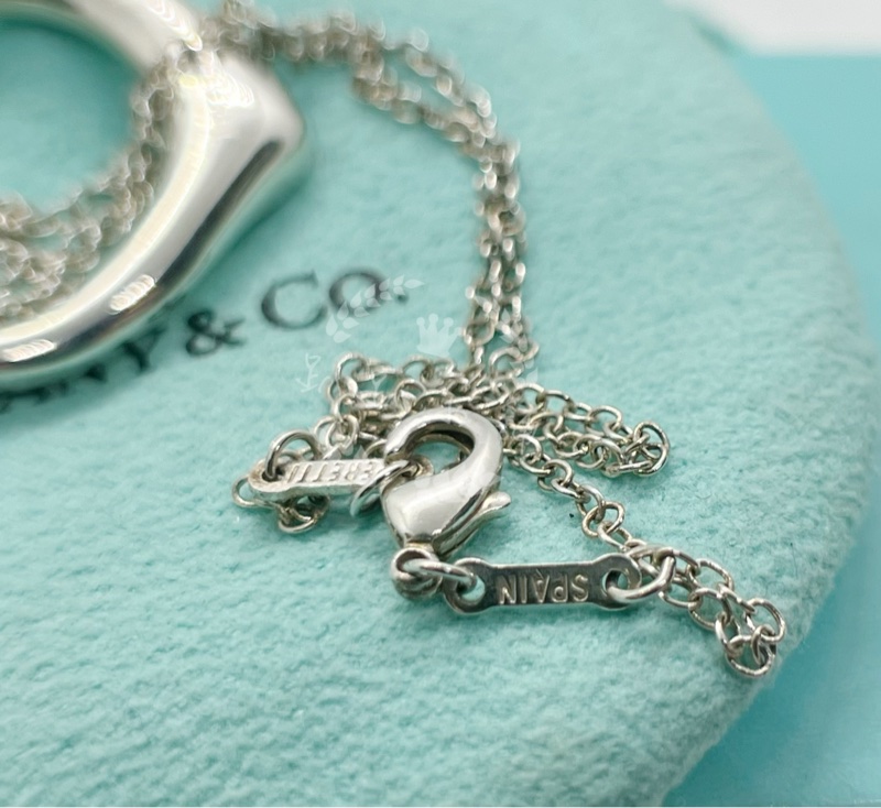 ~~趴趴小舖~~極新正品Tiffany &Co Elsa Peretti Open Heart(M號)愛心項鍊2602231710-11